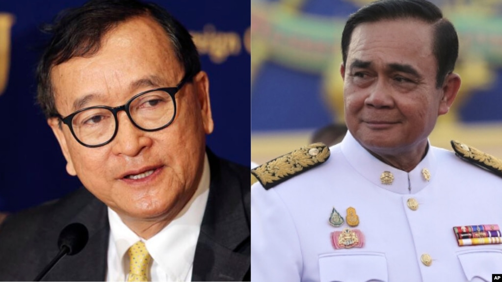 Ông Sam Rainsy và Thủ tướng Thái Lan Prayuth Chan-ocha.