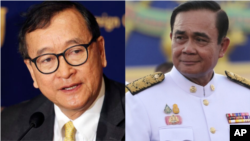 Thailand's Prime Minister Prayuth Chan-ocha has given an order, prohibiting Cambodia's opposition leader Sam Rainsy and his group from entering Thailand territory as they plan to make their way through the country to the Cambodian border. 