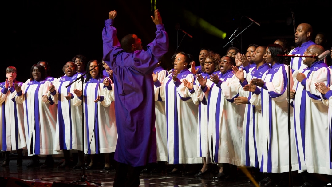 The Mount Olive United Voices Choir from Hackensack, NJ performs on May 11, 2013 in Newark, NJ. A new study suggests singers' heartbeats are in harmony, along with their voices.