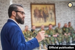 FILE - Hamdullah Mohib, who served national security adviser to former Afghan President Ashraf Ghani, speaks at a meeting in an undated photo at an unidentified location. (Source - former Afghan government)