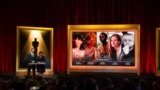 Actor Chris Hemsworth (left) and Academy President Cheryl Boone Isaacs announced the nominees for the 86th Annual Academy Awards in the Academy&#39;s Samuel Goldwyn Theater, Jan. 16, 2014, Los Angeles, California. (Oscars.org)