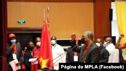 João Lourenço, presidente do MPLA na abertura do VIII Congresso em Luanda, 9 de Dezembro de 2021