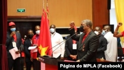 João Lourenço, presidente do MPLA na abertura do VIII Congresso em Luanda, 9 de Dezembro de 2021