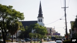 Nhà thờ Emanuel ở thành phố Charleston, bang South Caroline, Mỹ, nơi xảy ra vụ xả súng hôm thứ Tư khiến 9 người thiệt mạng.
