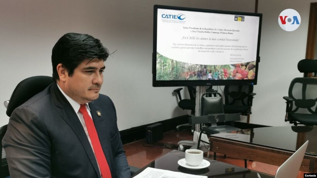 El presidente de Costa Rica, Carlos Alvarado Quesada, resaltó la importancia de una respuesta coordinada donde haya mayor igualdad entre los distintos países. [Cortesía presidencia Costa Rica].