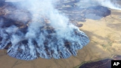 آتش سوزی جنگل ها در آلاسکا؛ دانشمندان گرمایش جهانی را از عوامل آن میدانند.