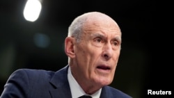 Director of National Intelligence Dan Coats testifies before the Senate Intelligence Committee hearing about worldwide threats, on Capitol Hill, in Washington, Jan. 29, 2019.