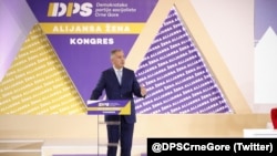 Predsednik Crne Gore Milo Đukanović na Kongresu Alijanse žena DPS-a, 6. novembra 2021.