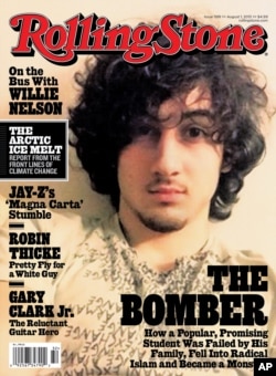 In this magazine cover image released by Wenner Media, Boston Marathon bombing suspect Dzhokhar Tsarnaev appears on the cover of the Aug. 1, 2013 issue of "Rolling Stone."
