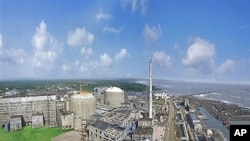 This undated photo provided by the Nuclear Power Corporation of India Limited shows the Pressurized Heavy Water Reactors Tarapur 3 and 4 at the Tarapur Atomic Power Station in Maharashtra state (file photo)