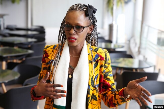 Daughtie Ogutu who lives with HIV and takes part in the Dolutegravir pill trial used in the treatment of HIV talks to Reuters during an interview in Nairobi, Kenya, June 27, 2017.