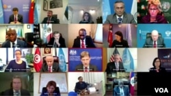 Konferans video Konsèy Sekirite l ONU an sou kriz politik la ann Ayiti. (Lendi 22 fevriye 2021. Foto: UNSC).