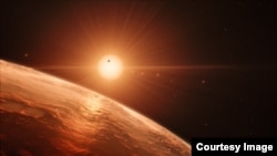 Artist’s impression of the TRAPPIST-1 planetary system