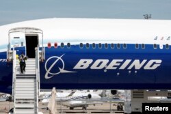 The Boeing logo is seen on a 777-9 aircraft on display at the 54th International Paris Airshow at Le Bourget Airport near Paris, France, June 18, 2023. (Photo: REUTERS/Benoit Tessier)