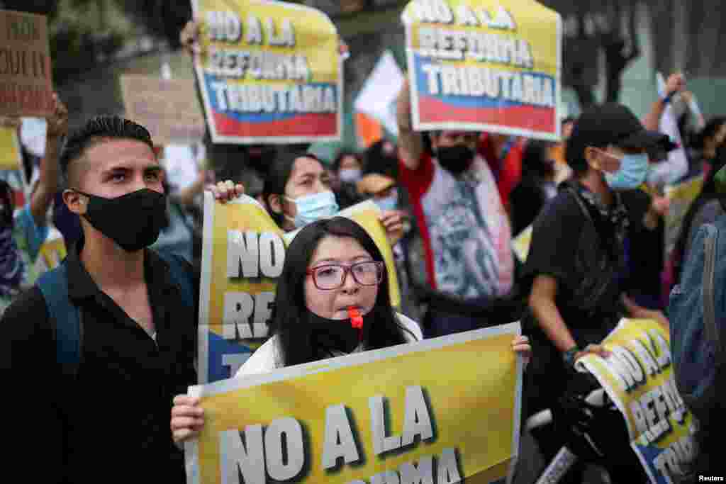 Las protestas contra la reforma tributaria de Duque han desafiado la crisis sanitaria en Colombia.