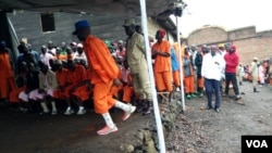 Abagororwa muri Gereza ya Rubavu mu ntara y'uburengerazuba bw'u Rwanda (tariki ya 18/10/2017)