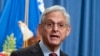FILE: - Attorney General Merrick Garland speaks during a news conference at the Department of Justice in Washington. Taken 8.4.2022