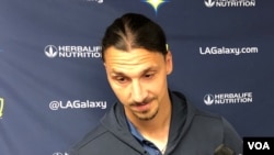 Zlatan Ibrahimovic le 11 août 2019 en conférence de presse.