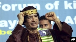 Libyan leader Moammar Gadhafi, 8 Sep 2010 (file photo)