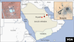 Khurais oil field and Buqyaq