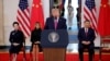 特朗普总统在白宫举行的欢迎中国国家主席习近平的仪式上发表讲话。(2026年9月24日)