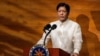 Presiden Filipina Ferdinand Marcos Jr. menyampaikan Pidato Kenegaraan (SONA) ketiganya di DPR di Kota Quezon, Metro Manila, Filipina, 22 Juli 2024. (Foto: Lisa Marie David/Reuters)