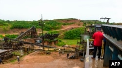 Vue générale de l'usine de lavage de diamants Disele de Miba (Minière de Bakwanga) à Mbuji-Mayi, au Kasaï, République démocratique du Congo, le 3 mai 2021.