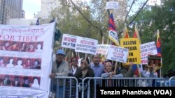 Tibetans Protest in New York