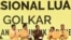 Presiden Joko Widodo bersama petinggi Partai Golkar di JCC Jakarta, Senin, 19 Desember 2017, membuka Rapimnas dan Munaslub Partai Golkar. (Foto: Biro Pers Istana)