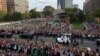 Pope Francis passes the crowd in his pope mobile on Independence Mall in Philadelphia, Sept. 26, 2015. The pope spoke at Independence Hall on his first visit to the United States. 