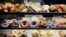 FILE - A selection of pastries, including doughnuts, bagels, rolls, croissants, turnovers and sticky buns are displayed in a New York coffee cart. In studies of mice fed fatty, Western-style diets putting them at risk for heart disease, researchers showed that AT04A reduced the total amount of cholesterol by 53 percent.