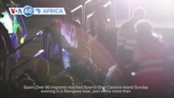 VOA60 Africa - More than 1,000 migrants reach Spain's Gran Canaria Island over the weekend