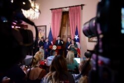 Puerto Rico Gov. Ricardo Rossello speaks during a press conference in La Fortaleza's Tea Room, in San Juan, Puerto Rico, July 16, 2019.