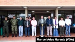 El presidente de Colombia, Iván Duque, (centro) ha realizado dos consejos de seguridad en la región del Cauca.