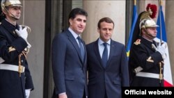 Nêçîrvan Barzanî û Emmanuel Macron