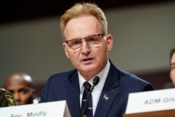 Acting Secretary of the Navy Thomas Modly, testifies to the Senate Armed Services Committee in Washington, Dec. 3, 2019.