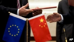 欧盟和中国之间的贸易紧张局势加剧。