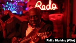 85 year-old blues musician Leo "Bud" Welch. Welch has played almost 65 years, and is from Sabougla, Mississippi.