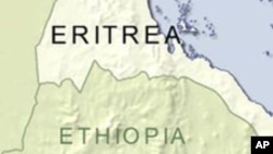 Map of Eritrea and Ethiopia