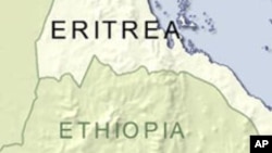 Map of Eritrea and Ethiopia