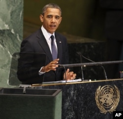 President Barack Obama speaks during the 67th session of the General Assembly at United Nations headquarters, September 25, 2012.