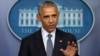 President Barack Obama speaks during a news conference in the Brady press briefing room at the White House in Washington, Nov. 14, 2016.