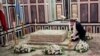 شهبانو فرح پهلوی در آرامگاه پادشاه فقید ایران در مسجد رفاعی شهر قاهره، مصر