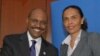 Cristina Duarte com o presidente do Millenium Challenge Corporation Daniel Yohannes.