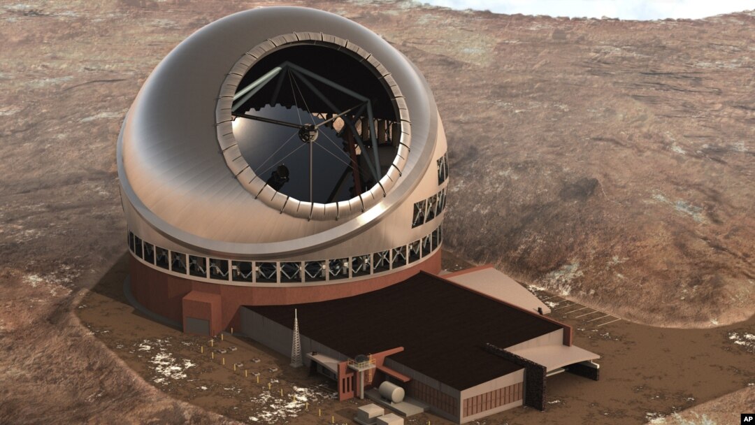 ARSIP – Ilustrasi yang dibuat pada tahun 2011 ini menggambarkan Teleskop dengan Diameter Tigapuluh Meter (foto: AP Photo/Thirty Meter Telescope, Arsip)