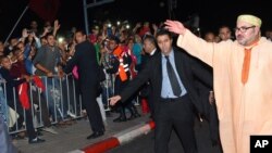 Mohammed VI à Laayoune, Sahara occidental, le 6 novembre 2015. (Palais royal du Maroc via AP)