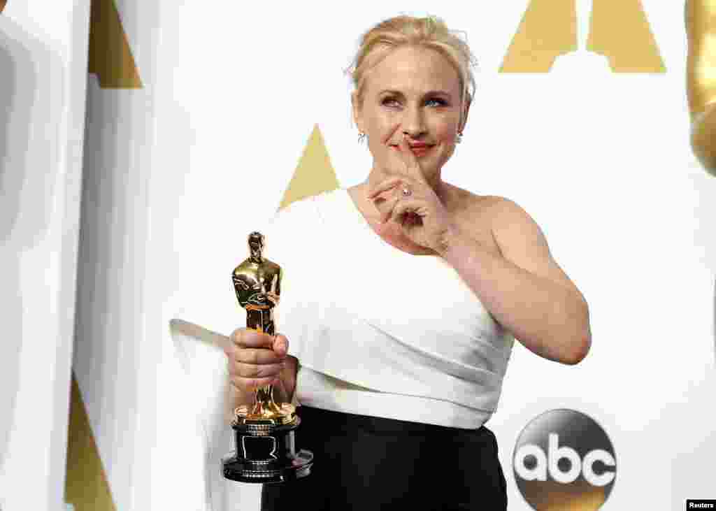 Patricia Arquette, Melhor Actriz Secundária, apelou à igualdade de género nos Estados Unidos