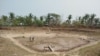 A lake in Pannila Village, Ponnagyun Township 2024