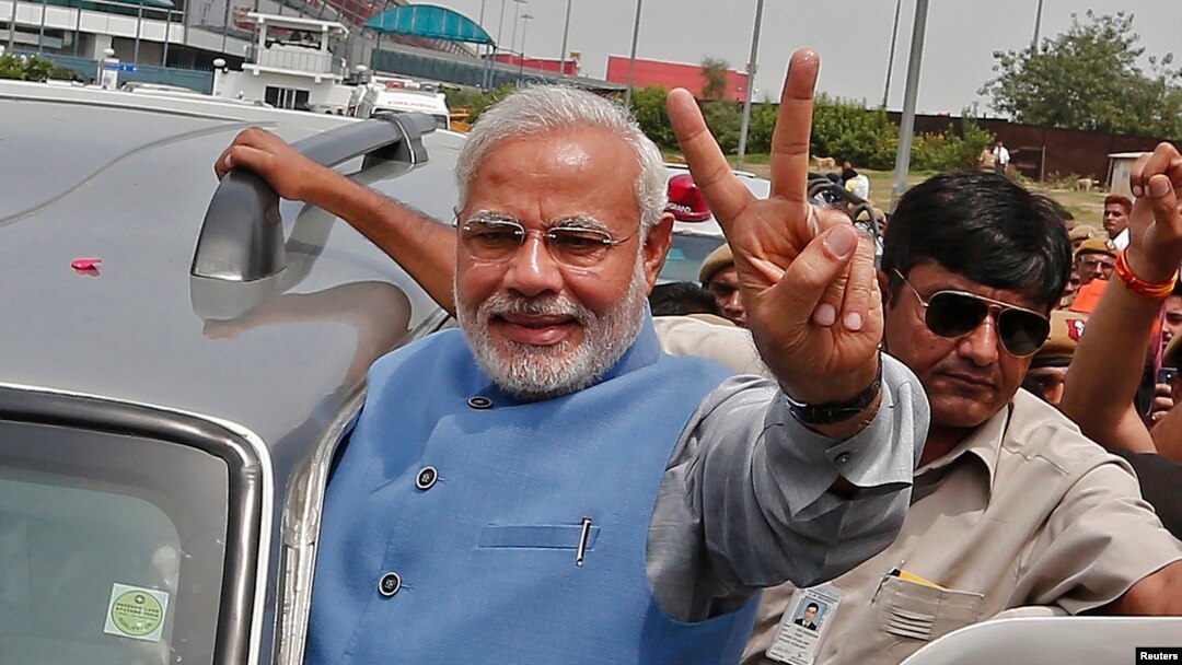 PM terpilih India, Narendra Modi (depan) akan resmi dilantik pada tanggal 26 Mei mendatang (foto: dok). 
