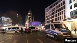 Police evacuated a Christmas market in Berlin, Germany, on Dec. 21, 2019, that was the scene of a fatal attack three years ago to investigate a suspicious object.